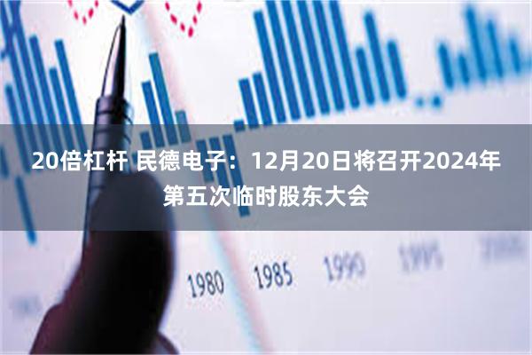 20倍杠杆 民德电子：12月20日将召开2024年第五次临时股东大会