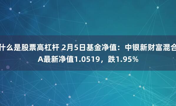 什么是股票高杠杆 2月5日基金净值：中银新财富混合A最新净值1.0519，跌1.95%