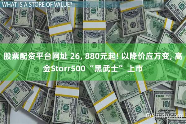 股票配资平台网址 26, 880元起! 以降价应万变, 高金Storr500 “黑武士” 上市